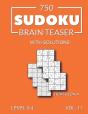 750 Sudoku Brain Teaser Triathlon A With Solutions - Preview