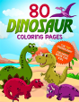 80 Dinosaur Coloring Pages - Preview