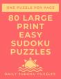 80 Large Print Easy Sudoku Puzzles - Preview