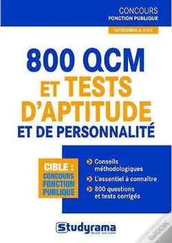 Capa do artigo 800 Qcm D'Aptitude Tests Psychotechniques Et De Personnalite Aux Concours...