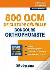 Capa do artigo 800 Qcm De Culture Générale ; Concours Orthophoniste
