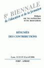 8e Biennale De L'Éducation Et De La Formation. Résumés Des Contributions - Preview