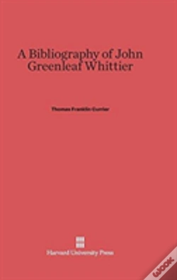 Capa do artigo A Bibliography Of John Greenleaf Whittier