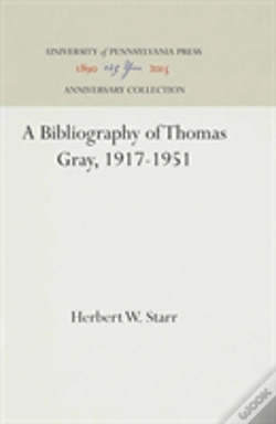 Capa do artigo A Bibliography Of Thomas Gray, 1917-1951