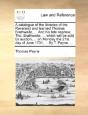 A Catalogue Of The Libraries Of The Reve - Preview