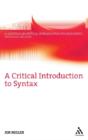 A Critical Introduction To Syntax - Preview