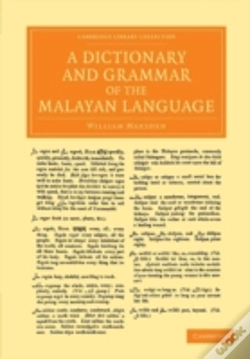 Capa do artigo A Dictionary And Grammar Of The Malayan Language