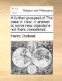 A Further Prospect Of The Case In View, - Preview