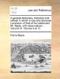 A General Dictionary, Historical And Cri - Preview