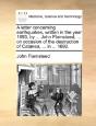 A Letter Concerning Earthquakes, Written - Preview