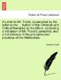 A Letter To Mr. Foote, Occasioned By His - Preview