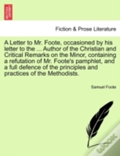 Capa do artigo A Letter To Mr. Foote, Occasioned By His