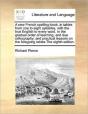 A New French Spelling-Book, In Tables Fr - Preview