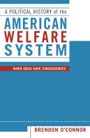 A Political History Of The American Welfare System