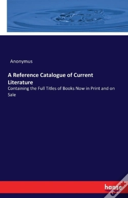 Capa do artigo A Reference Catalogue Of Current Literature