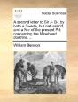 A Second Letter To Sir J- B-, By Birth A - Preview