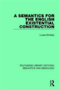A Semantics For The English Existential Construction - Preview