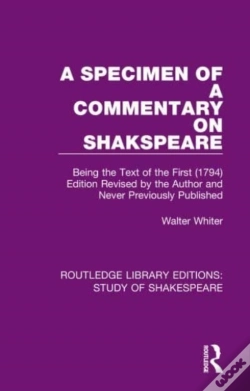 Capa do artigo A Specimen Of A Commentary On Shakspeare
