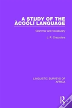 Capa do artigo A Study Of The Acooli Language