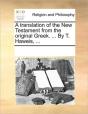 A Translation Of The New Testament From - Preview