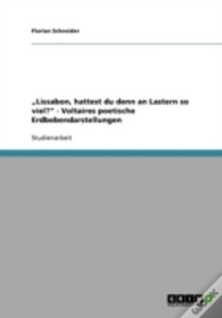 Capa do artigo Ã¢Â‚¬Å¾Lissabon, Hattest Du Denn An Lastern So Viel?" - Voltaires Poetische Erdbebendarstellungen