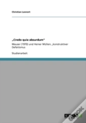 Aã¢Â€Šâ¬Zcredo Quia Absurdumaã¢Â€Šâ¬Ã…Â€Œ