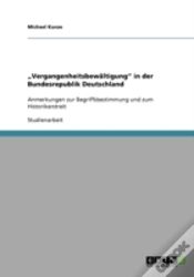 Capa do artigo Ã¢Â‚¬Å¾Vergangenheitsbewaltigung" In Der Bundesrepublik Deutschland