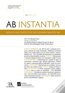 Capa do artigo Ab Instantia - 2016, Ano Iv, N.º 6, Anual