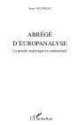 Abrégé D'Europanalyse ; La Pensée Analytique - Preview