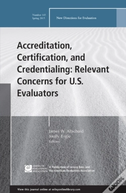 Capa do artigo Accreditation, Certification, And Credentialing: Relevant Concerns For U.S. Evaluators