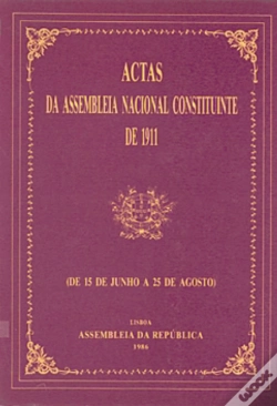 Capa do artigo Actas da Assembleia Nacional Constituinte de 1911
