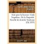 Acte Pour La Licence. Code Napoleon. De La Propriete. Code De Procedure. Procedure Des Tribunaux - Preview
