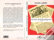 Capa do artigo Actes Authentiques ; Nouvelles