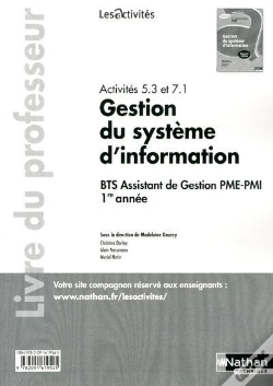 Capa do artigo Activites 5.3 Et 7.1 Gestion Du Systeme D'Information Bts 1 (Les Activites) Professeur 2012