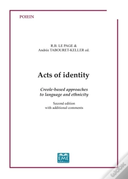 Capa do artigo Acts Of Identity, Creole-Based Approaches To Language And Ethnicity
