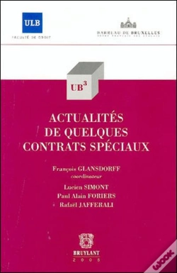 Capa do artigo Actualites De Quelques Contrats Speciaux