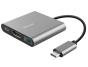 Adaptador trust dalyx 3 em 1 multiport usb-c / usb-a usb-c hdmi 2.0 cor aluminio - Preview