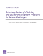 Adapting The Army'S Training And Leader Development Programs For Future Challenges - Preview