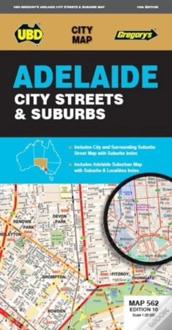 Capa do artigo Adelaide City Streets & Suburbs Map 562 10th