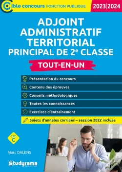 Capa do artigo Adjoint Administratif Territorial Principal De 2e Classe : Concours (Édition 2023/2024)