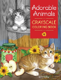 Adorable Animals Grayscale Coloring Book - Preview