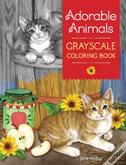 Capa do artigo Adorable Animals Grayscale Coloring Book
