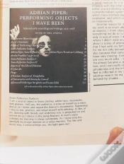 Capa do artigo Adrian Piper: Performing Objects I Have Been, 1972-2018