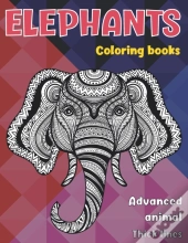 Advanced Animal Coloring Books - Thick Lines - Elephants