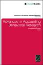 Advances In Accounting Behavioral Research - Preview