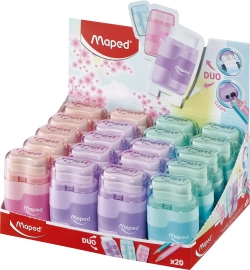 Capa do artigo Afia Dupla + Borracha Maped Connect Pastel 49231