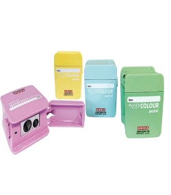 Capa do artigo Afia dupla com depósito ARDA Keep Colour cores pastel sortido