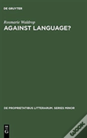 Capa do artigo Against Language?