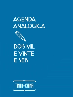 Capa do artigo Agenda Analógica 2026 (Azul)
