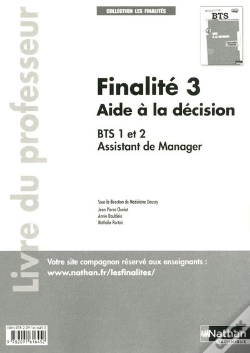 Capa do artigo Aide A La Decision Bts Finalite 3 (Les Finalites) Professeur 2011